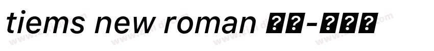 tiems new roman 斜体字体转换